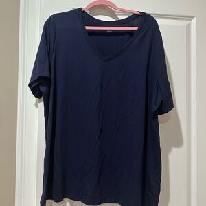 Lane Bryant Navy Short Sleeve vneck Tee - size 22/24 - worn once.